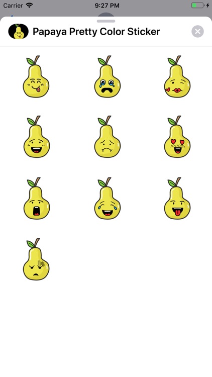 Papaya Amused Sticker