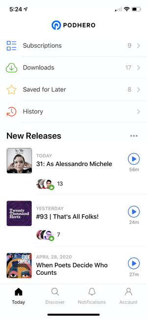 Podhero Podcast Player