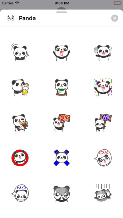 Lovely Panda Emoji Stickers screenshot 2