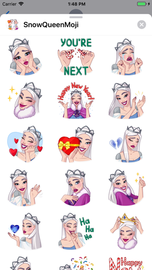 SnowQueenMoji - Stickers Pack