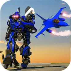 警察机器人飞机战logo