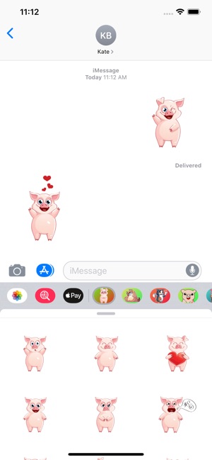 Cute Pig Pink Sticker(圖3)-速報App