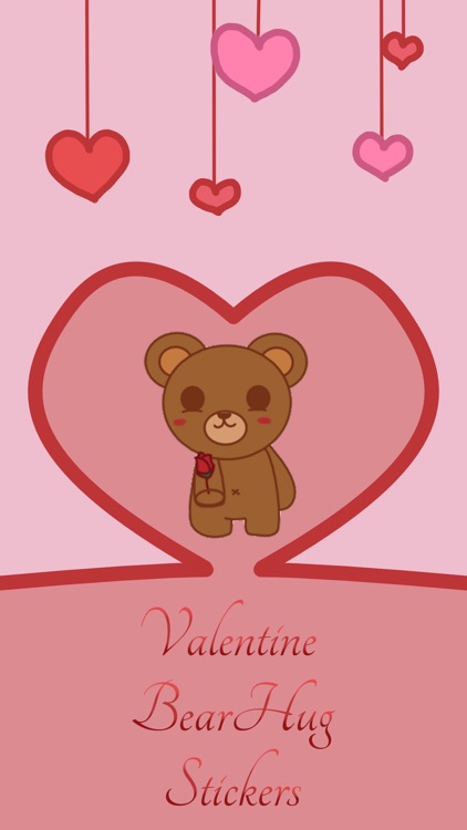 Valentine BearHug Stickers