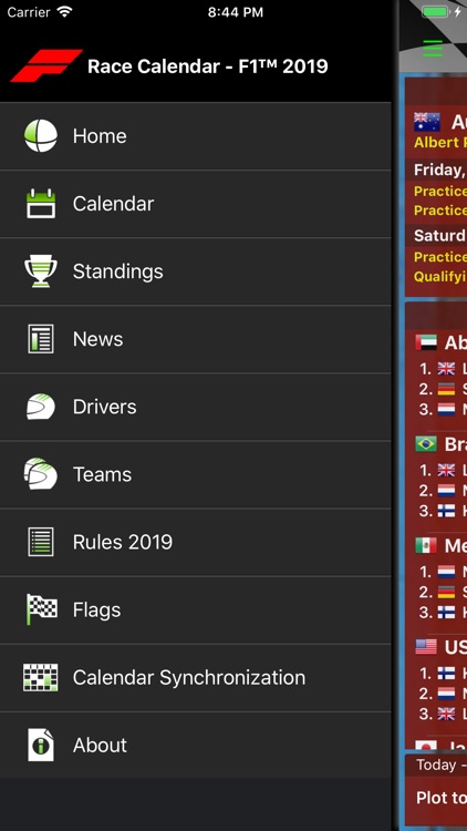Race Calendar 2019