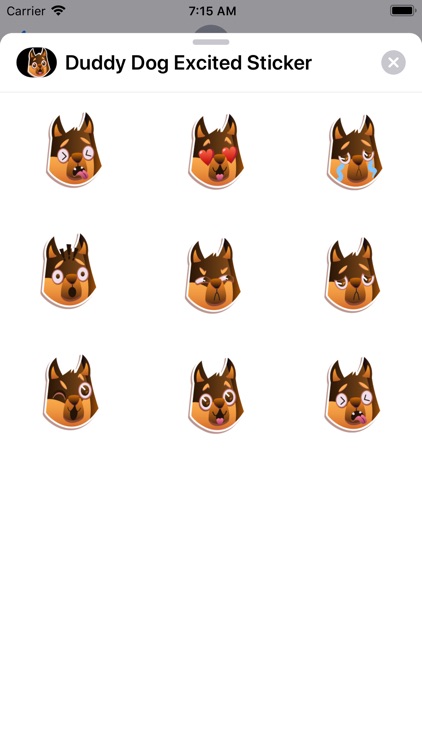 Duddy Dog Excited Sticker