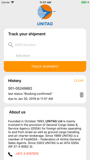 Unitag Cargo Track and Trace