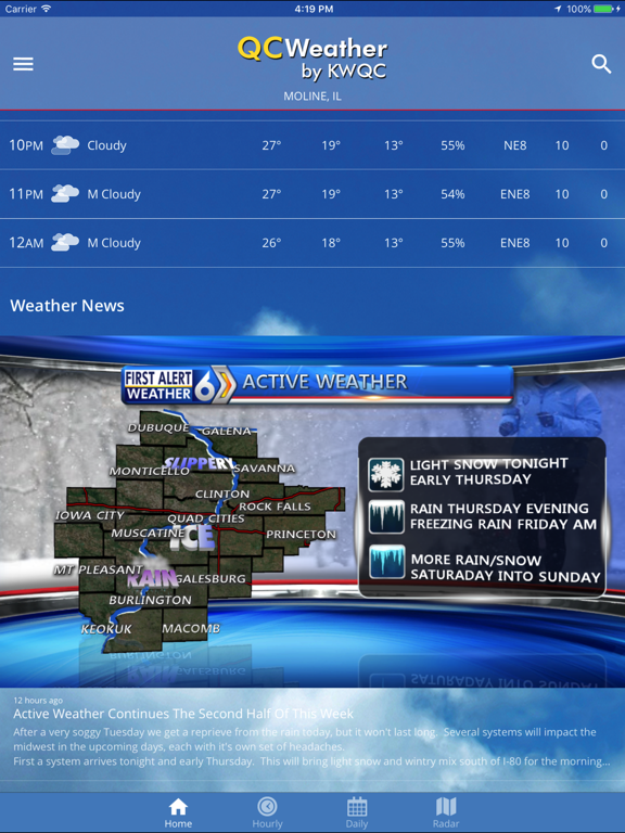 QCWeather - KWQC-TV6 screenshot 2