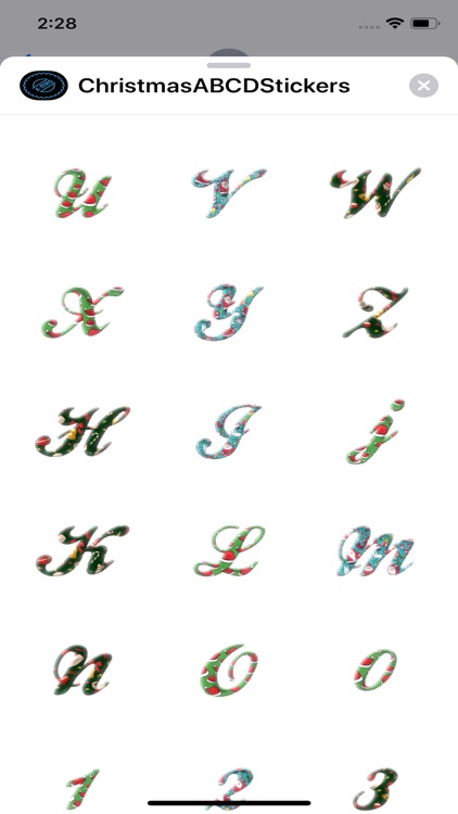 Christmas ABCD Stickers