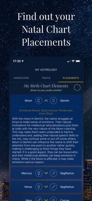 Birth Chart App