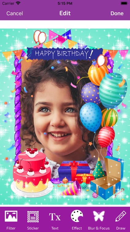 Birthday Photo Frames - Editor