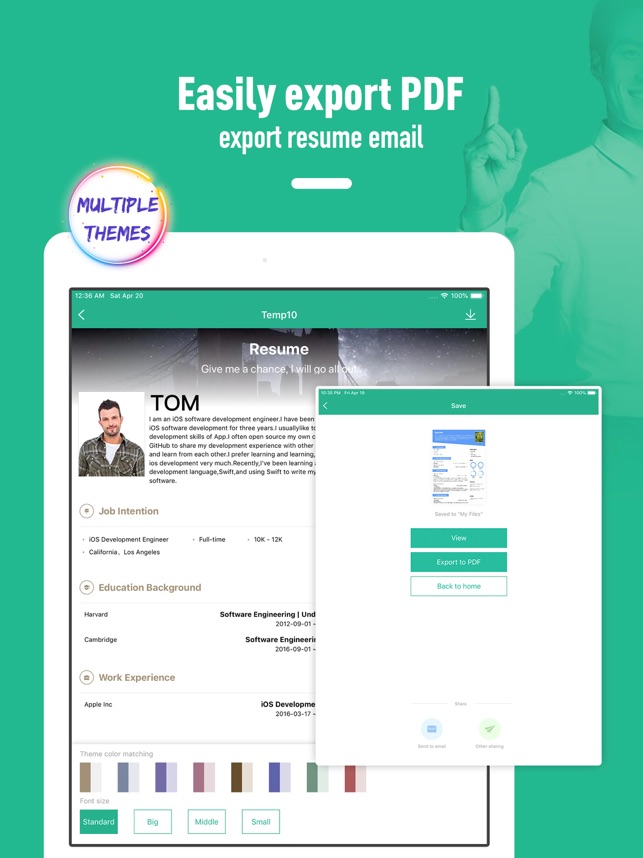 Resume Builder Template On The App Store