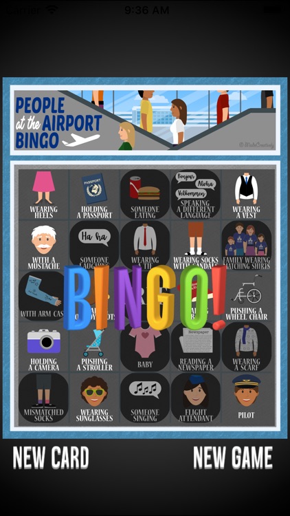 Activity Bingo Airport