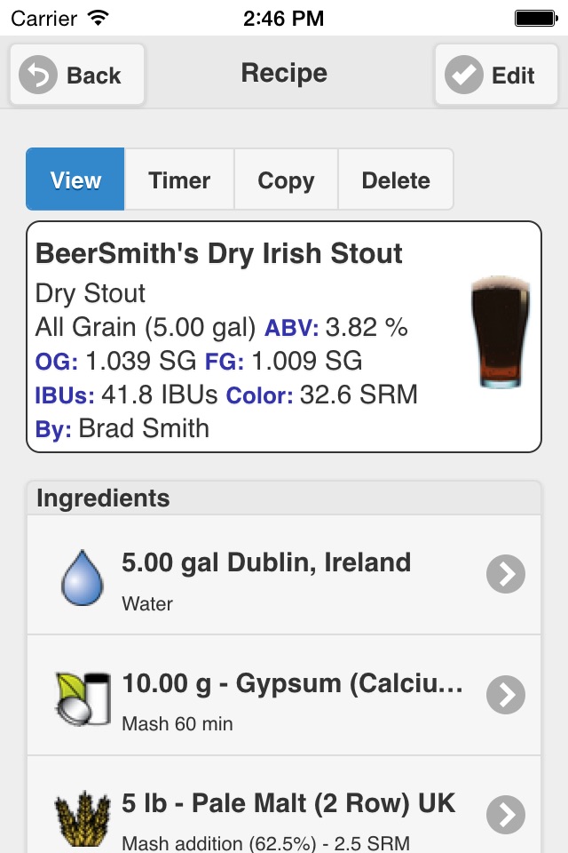 BeerSmith Mobile Home Brewing screenshot 4