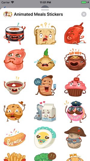 Animated Meals Stickers(圖1)-速報App