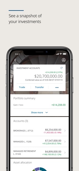 J.P. Morgan Mobile® app screenshot