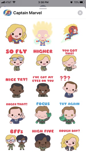 Captain Marvel Stickers