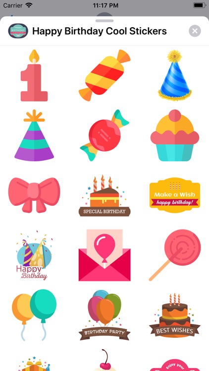 Happy Birthday Cool Stickers