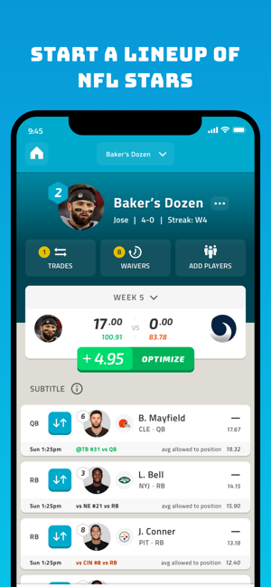 ‎NFL Fantasy Football Screenshot