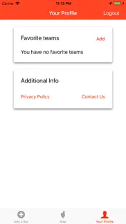 team bar finder iphone screenshot 1