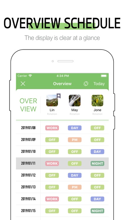 Fisher-Shift Calendar