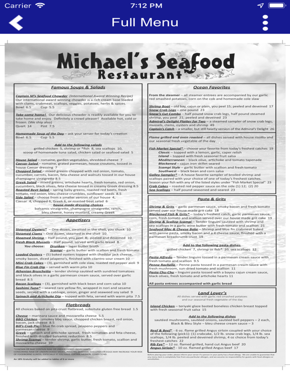 Michael's Seafood Restaurant screenshot 3