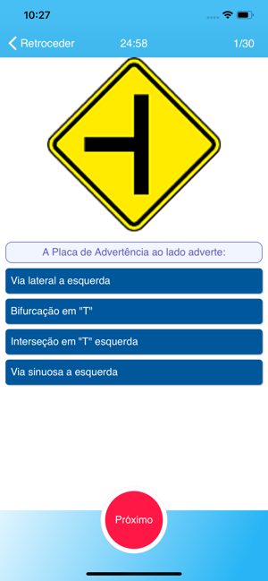 Simulado  Placas de Trânsito(圖4)-速報App