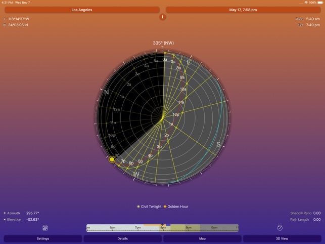 Sun Seeker Sun Tracker Compass On The App Store - sun seeker sun tracker compass on the app store