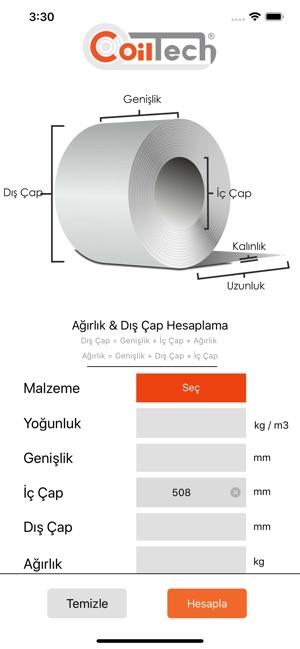 Coiltech Rulo Hesaplayıcı(圖1)-速報App