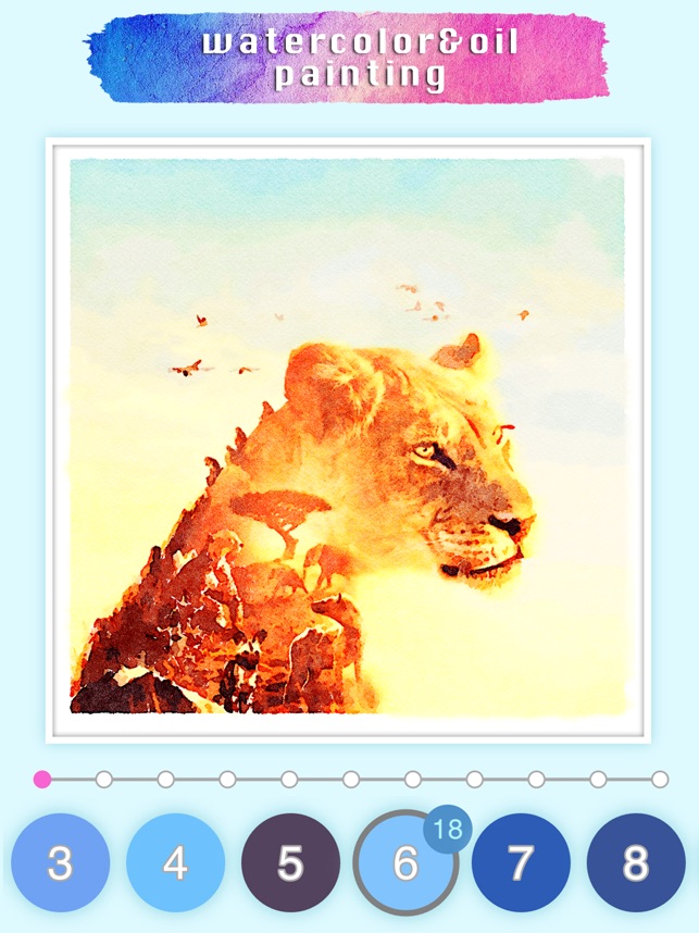 水彩画  油絵 - 数字で塗り絵」をApp Storeで
