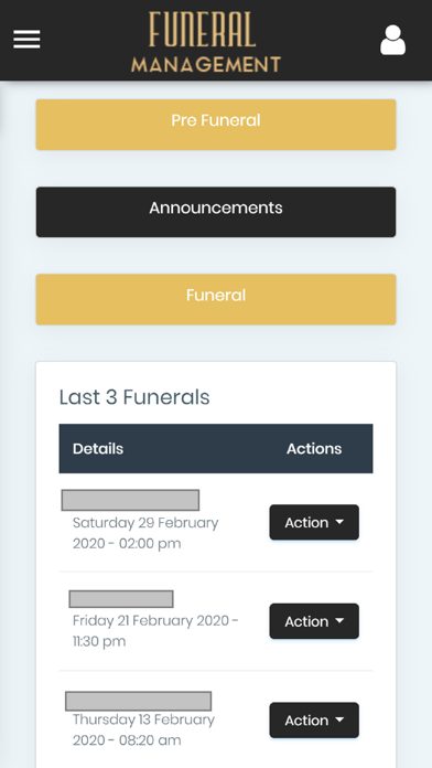 Funeral Managment screenshot 2