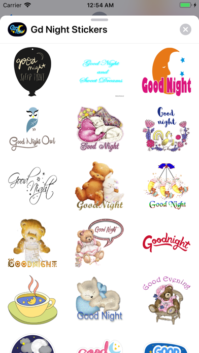 Good Night Stickers screenshot 2