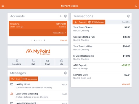 MyPoint CU Mobile screenshot 2