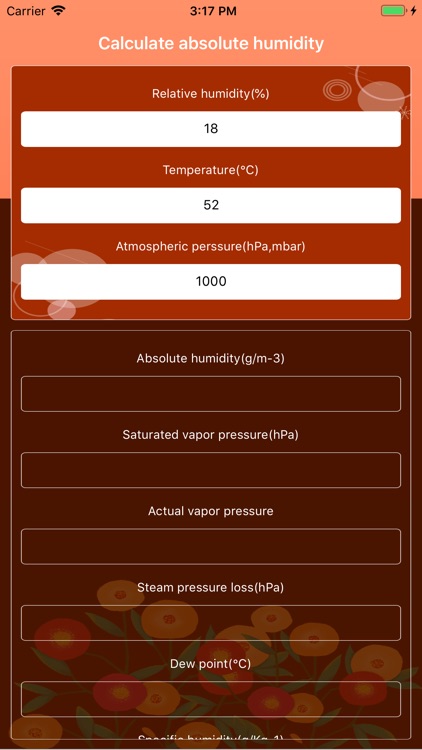 Calculate absolute humidity