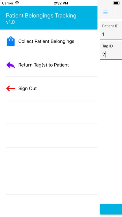 Patient Belongings Tracking