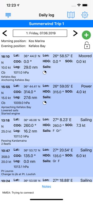 Skippers Log