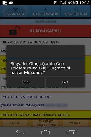 ASM Alarm Sinyal Takibi screenshot 2