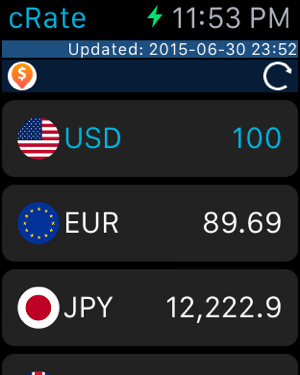 ‎cRate Pro - Currency Converter Screenshot