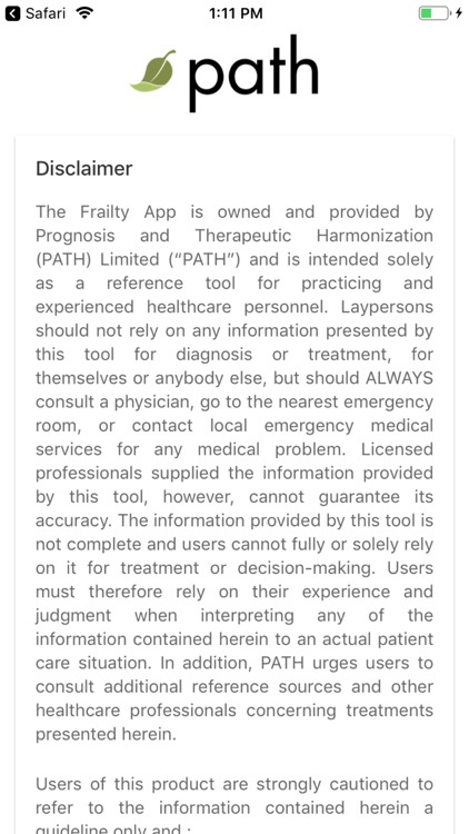 The Frailty App