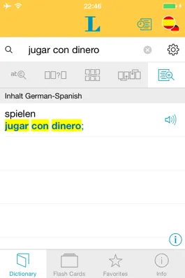 Game screenshot Big German Spanish Dictionary apk