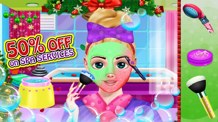 Christmas Girl Party Salon Day