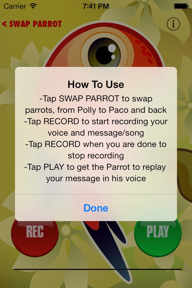 Talking Parrot Repeater screenshot 4