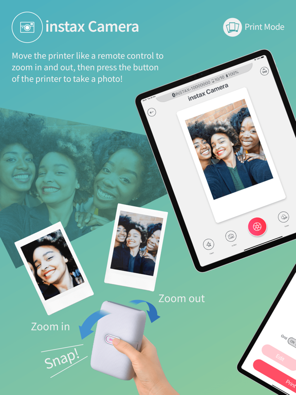 iPad Image of instax mini Link
