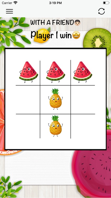 Fruit Tic Tac Toe