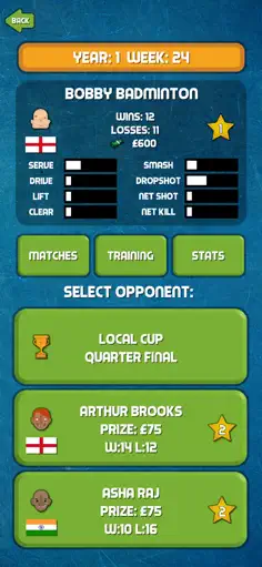 Badminton Manager - Screenshot 2