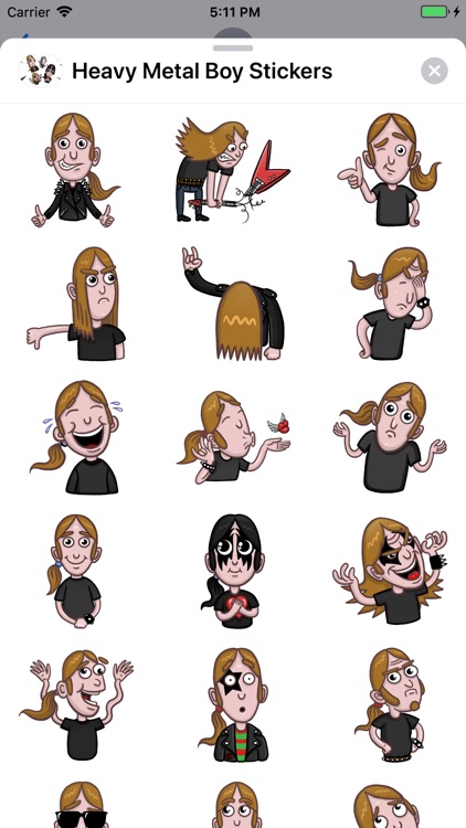 Heavy Metal Boy Stickers