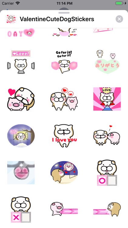 Valentine Cute Dog Stickers