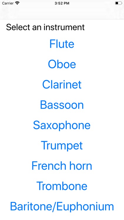 Wind Instrument Fingerings