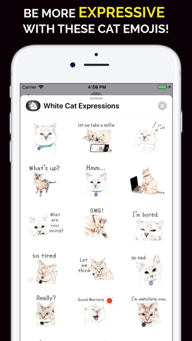 White Cat Expressions screenshot 2