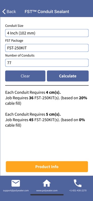 Polywater Product Calculators(圖3)-速報App