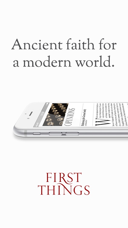 First Things